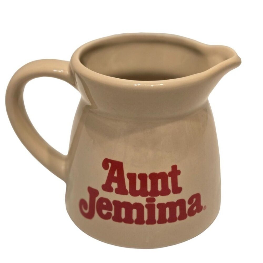 Vintage Aunt Jemima Ceramic Syrup Pitcher Pristine Condition Americana 3.5 x 5"
